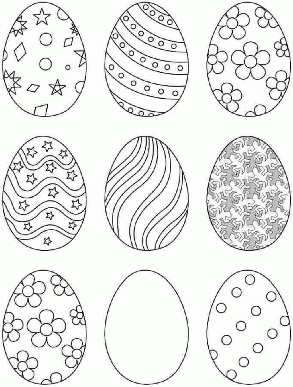 Desenhos de Nove Ovos para colorir