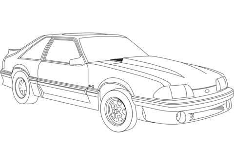 O Ford Mustang para colorir