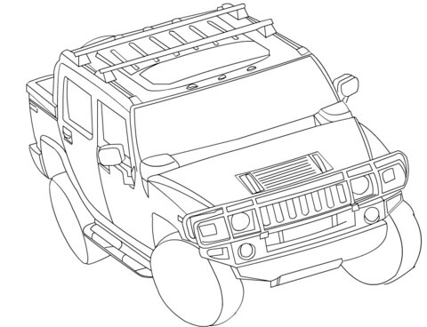 Desenhos de O Hummer H3 para colorir