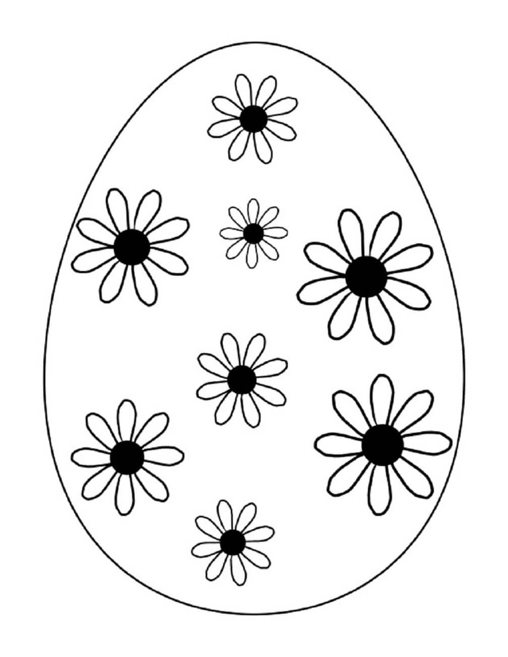 Desenhos de Ovo de Flor Básico para colorir