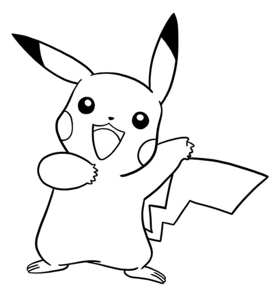Desenhos de Pokemon Pikachu para colorir