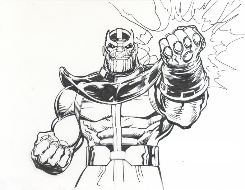 Desenhos de Punho poderoso de Thanos para colorir
