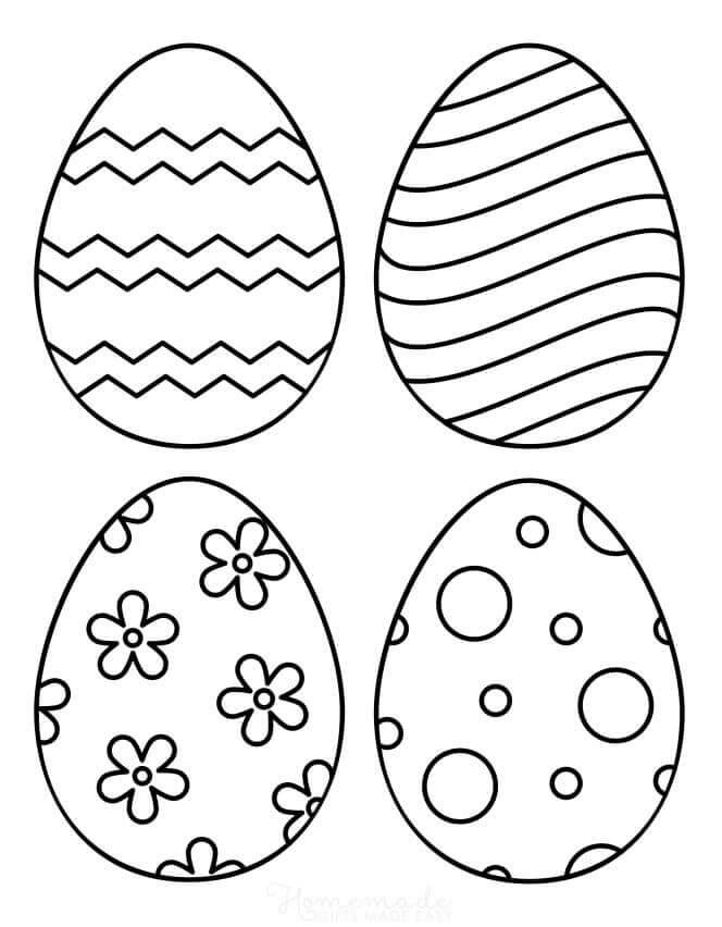 Desenhos de Quatro Ovos para colorir