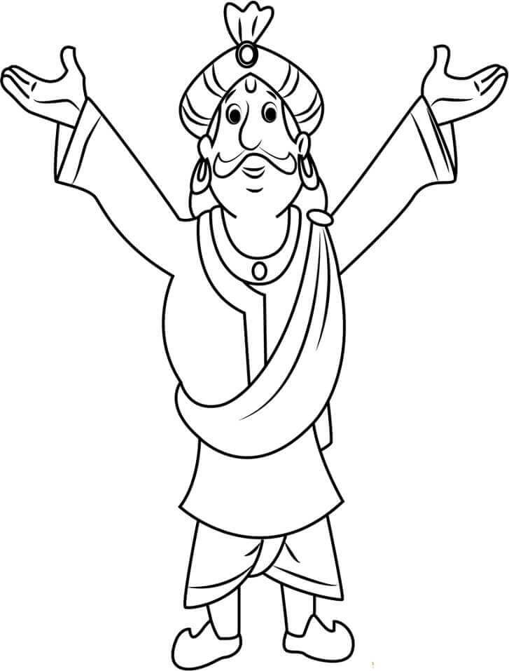 Desenhos de Raja Indravarma de Chhota Bheem para colorir