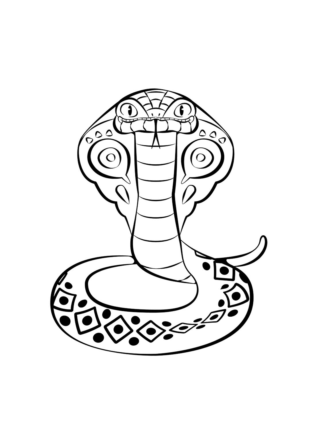 Rei Cobra de Cobra grátis para colorir