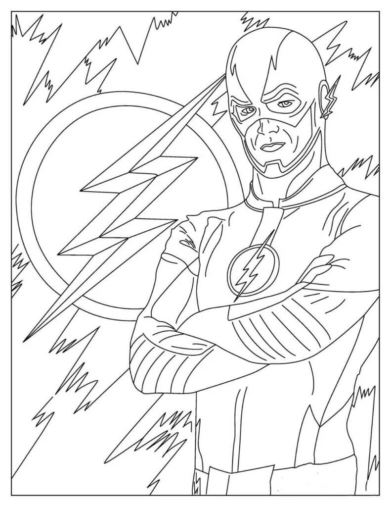 Desenhos de Retrato de Flash para colorir