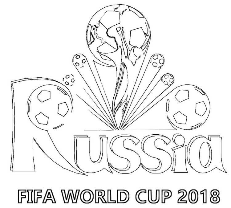 Rússia Copa do Mundo FIFA 2018 para colorir