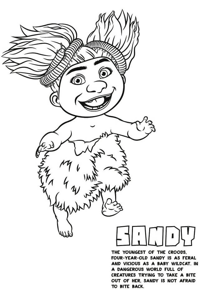 Desenhos de Sandy Crood para colorir