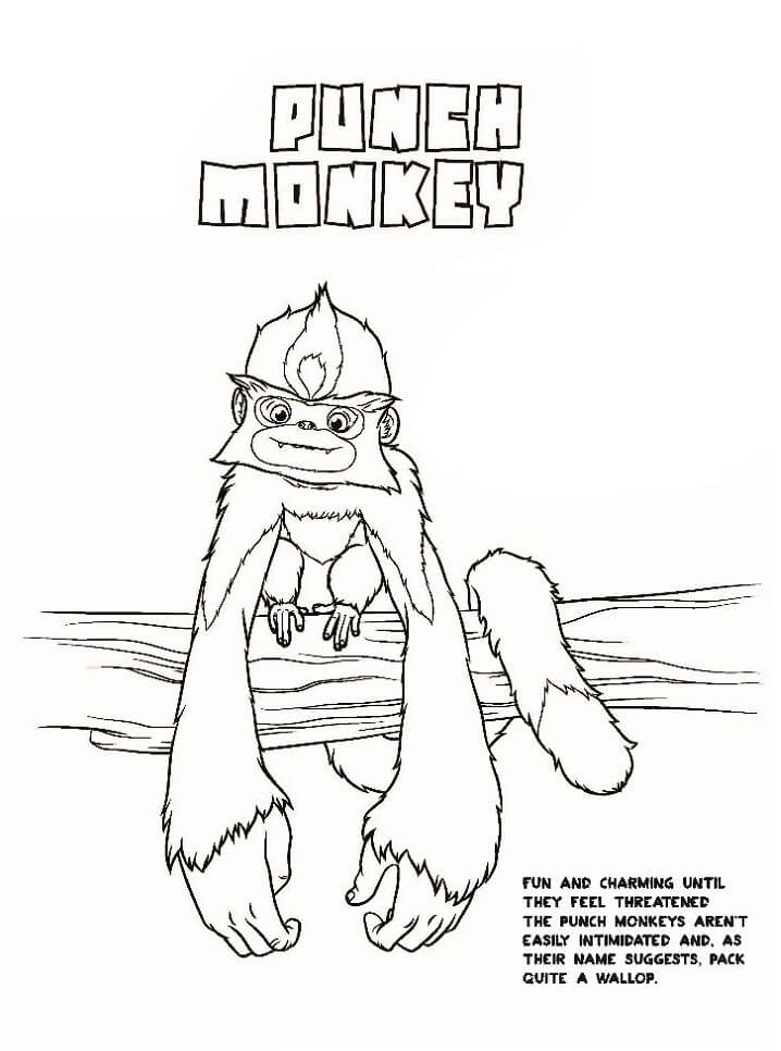 Desenhos de Soco Macaco para colorir
