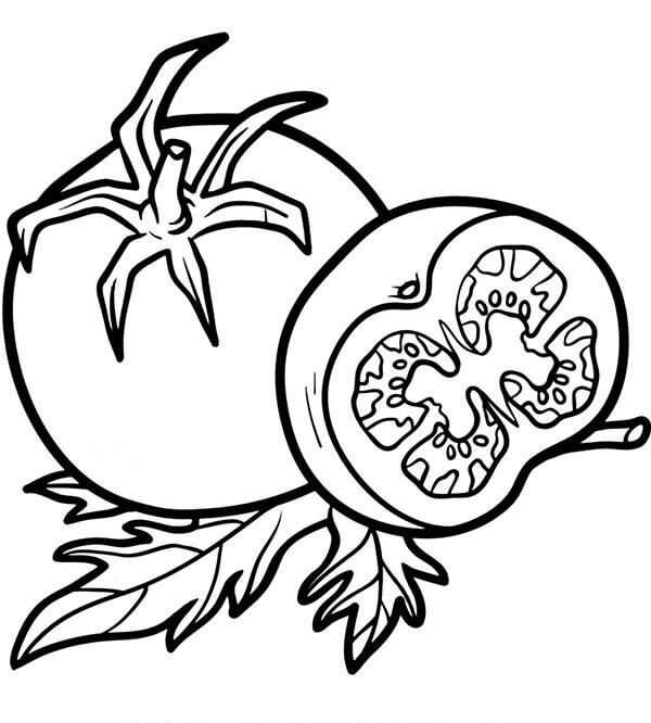 Desenhos de Tomate Vegetal para colorir