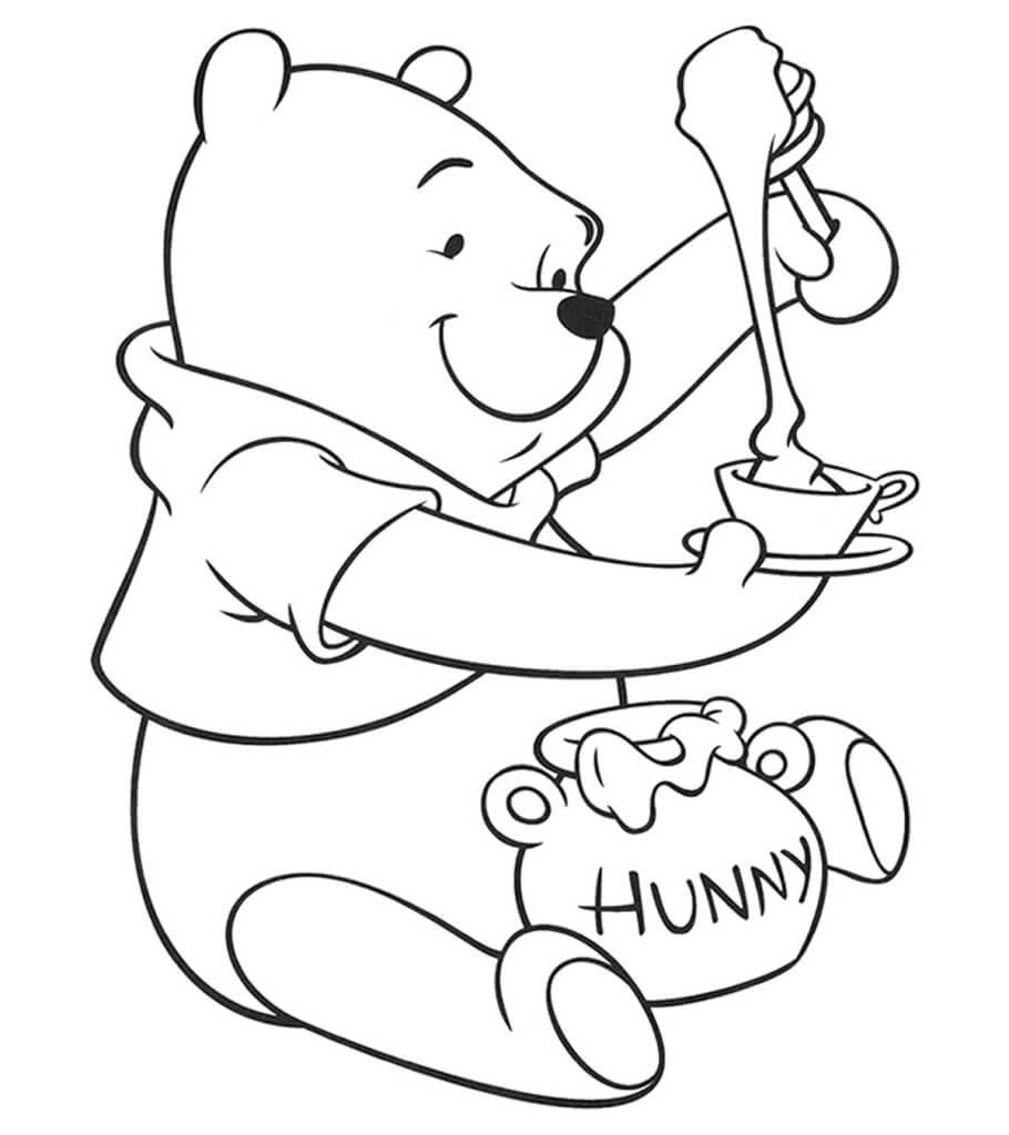 Desenhos de Ursinho Pooh para colorir