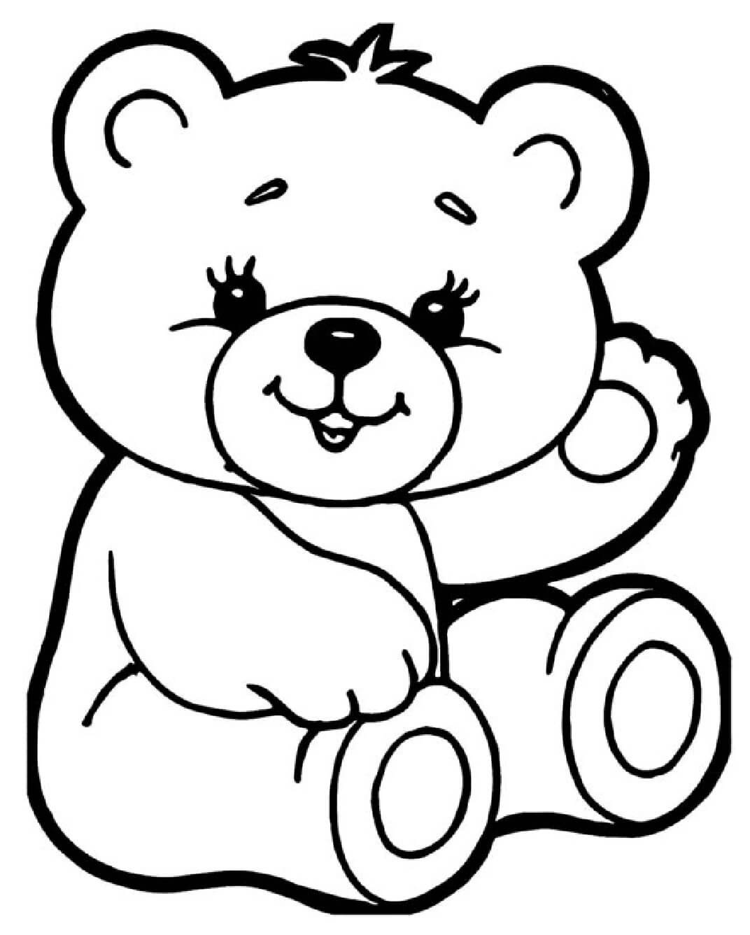 Desenhos de Urso Diga Oi para colorir
