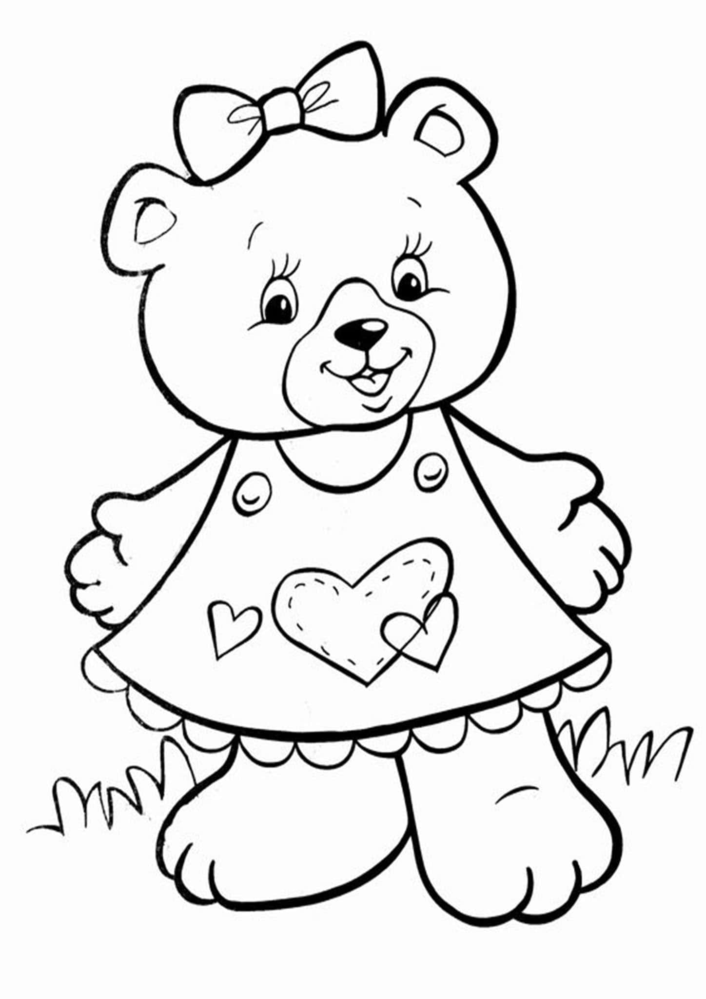 Desenhos de Urso Divertido para colorir