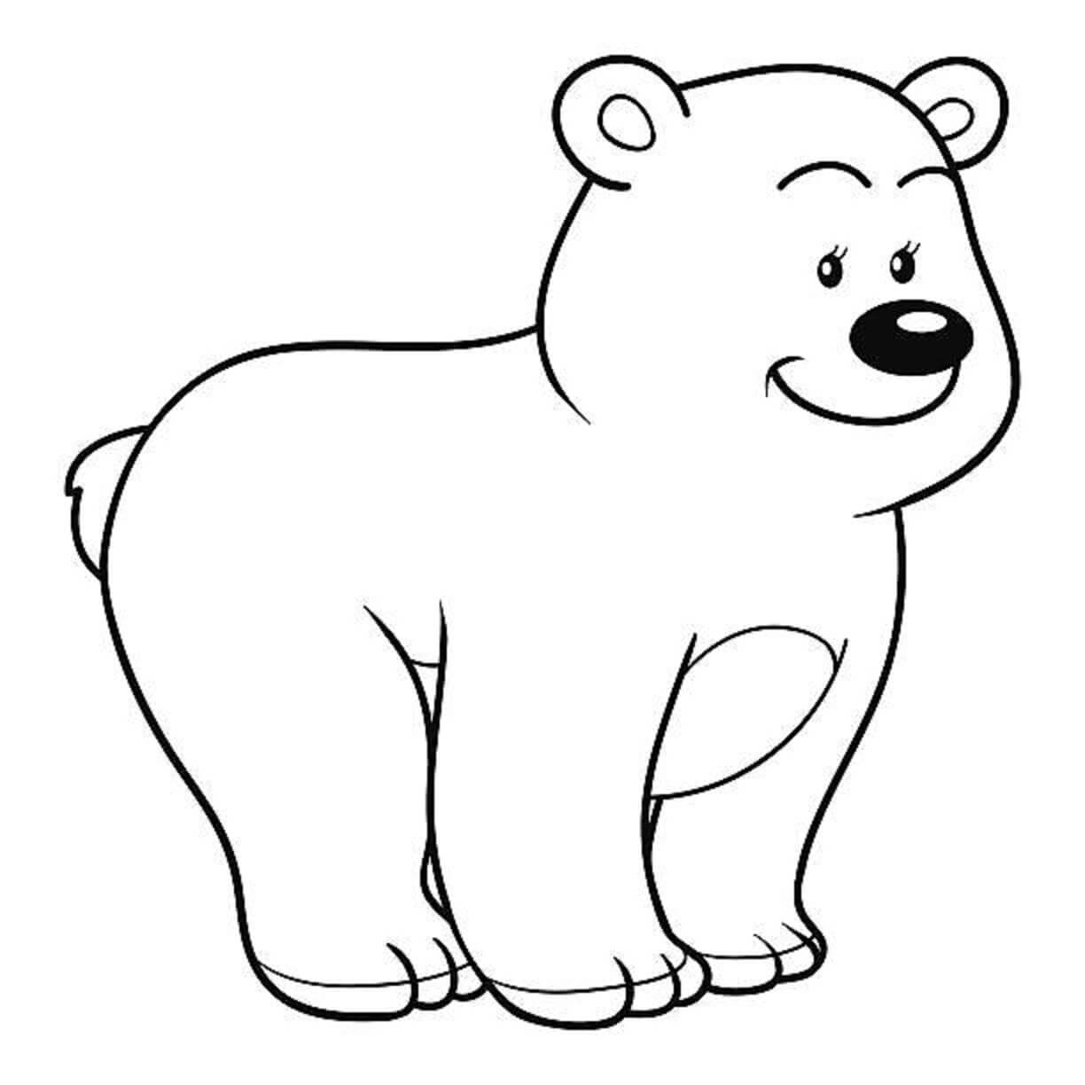 Desenhos de Urso Fofo para colorir