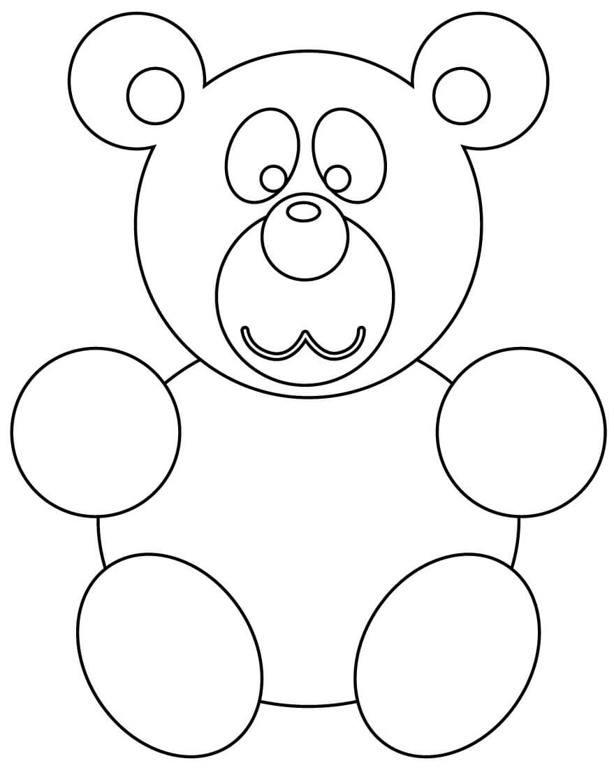 Urso de Goma para colorir