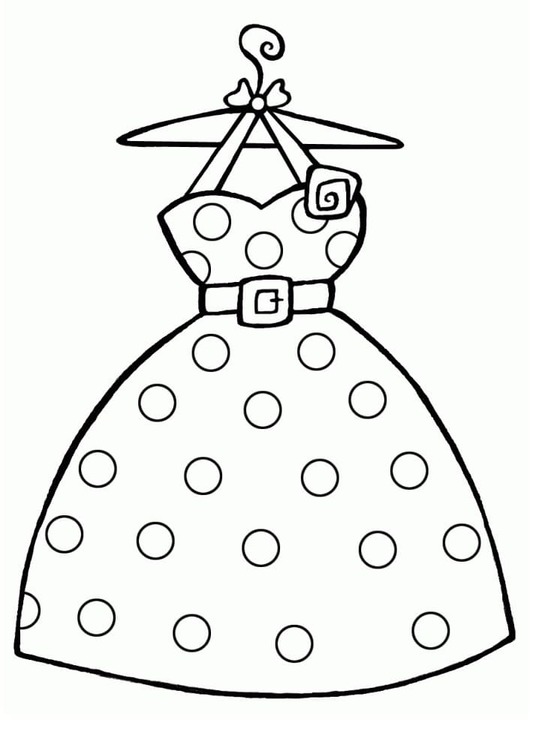 Desenhos de Vestido 3 para colorir