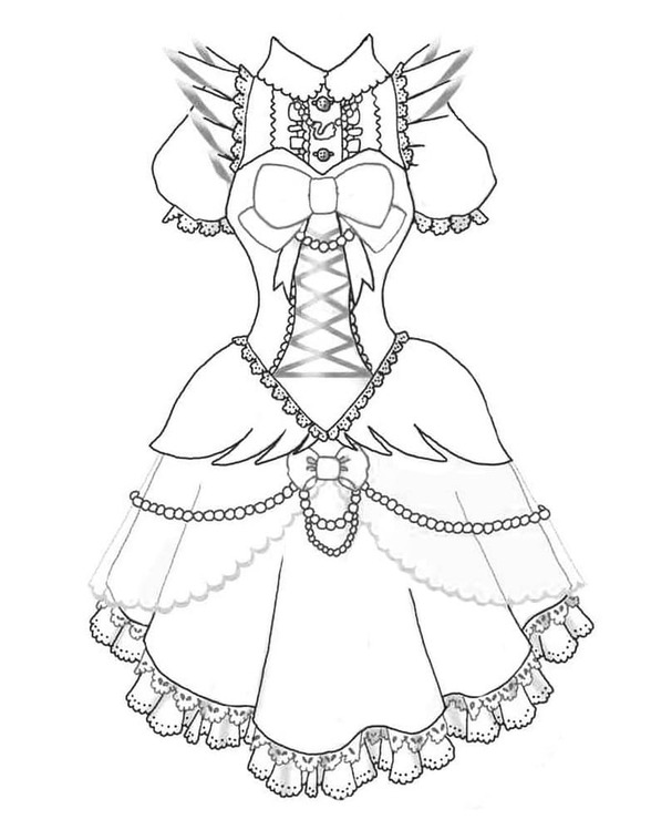 Desenhos de Vestido 5 para colorir