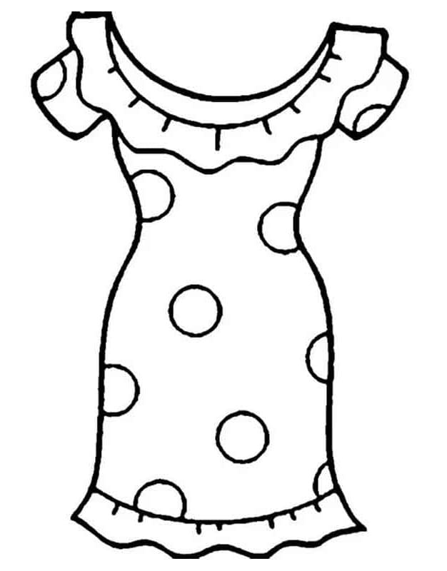 Desenhos de Vestido 6 para colorir