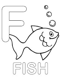 Desenhos de A Letra F é Para Peixes para colorir