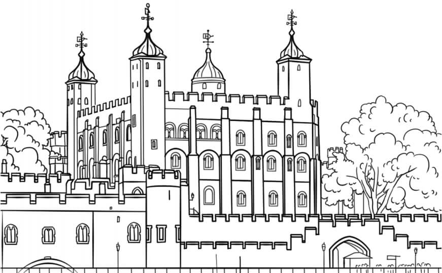 Desenhos de A Torre de Londres para colorir