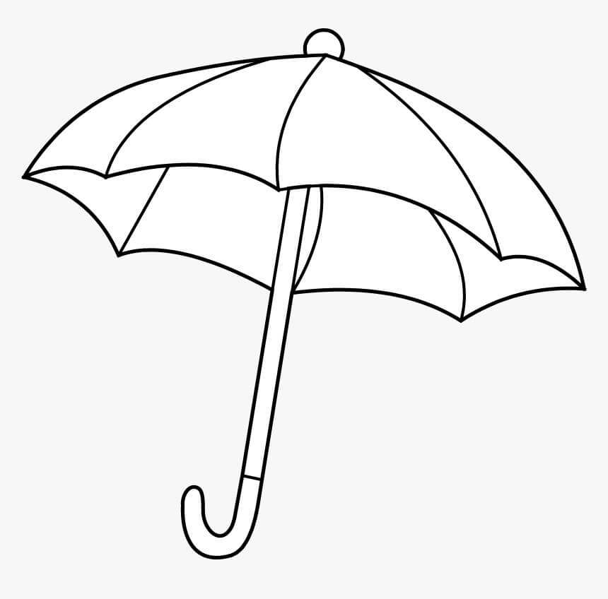 Agradável Guarda-chuva para colorir