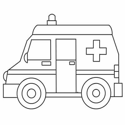 Desenhos de Ambulância 1 para colorir