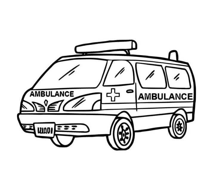 Desenhos de Ambulância 4 para colorir