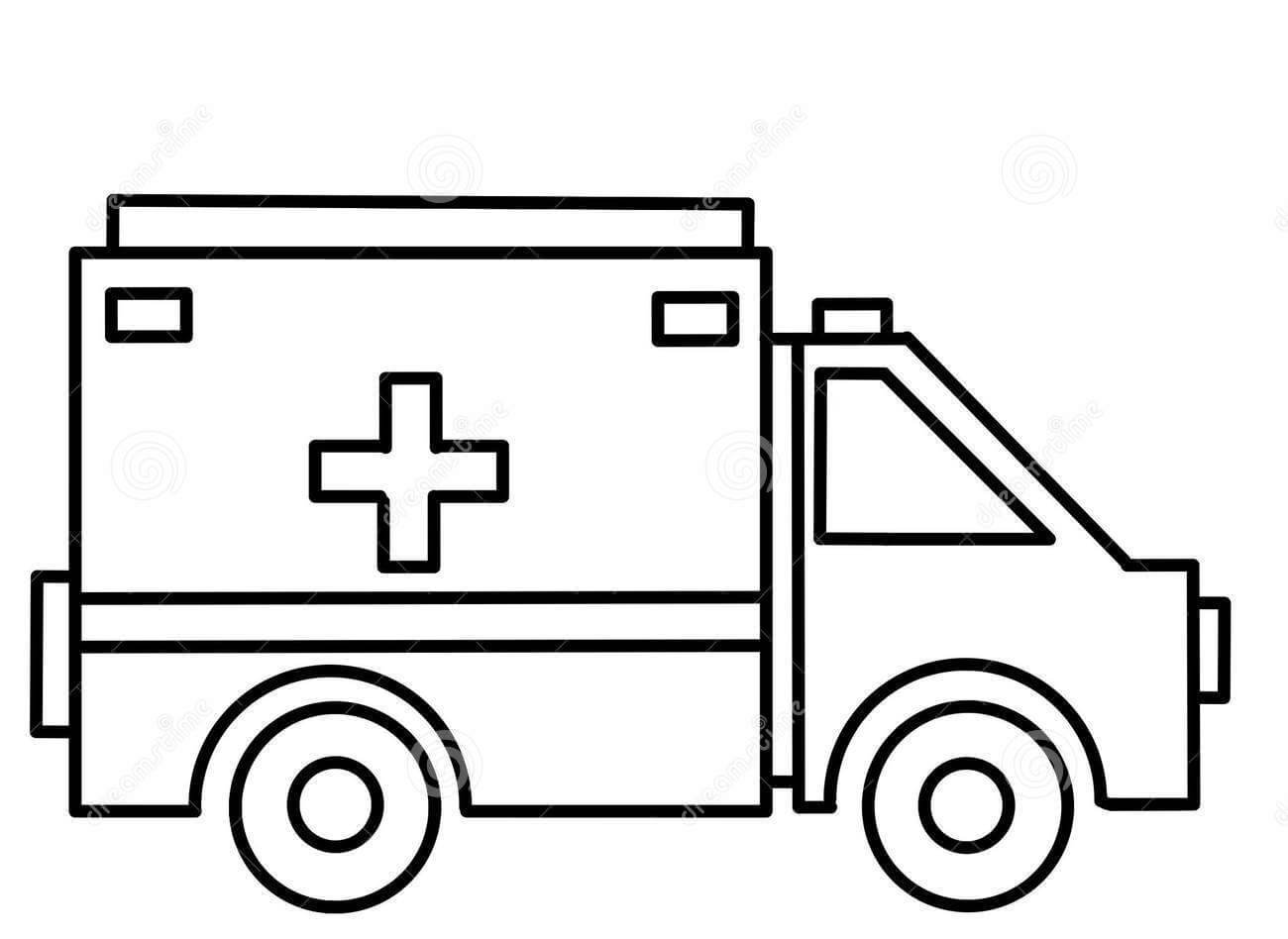Ambulância de Caminhão para colorir