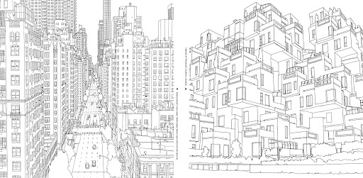 Desenhos de Apartamento na Cidade para colorir