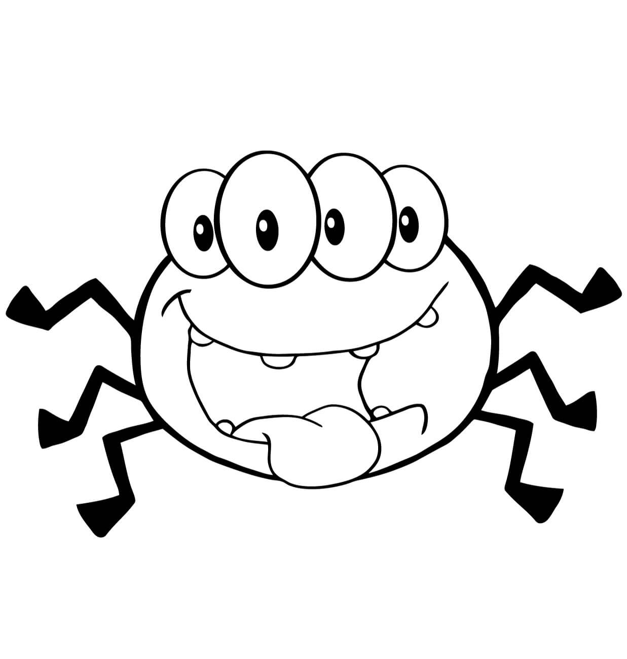Desenhos de Aranha de Quatro Olhos para colorir