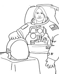 Desenhos de Astronautas Femininas para colorir