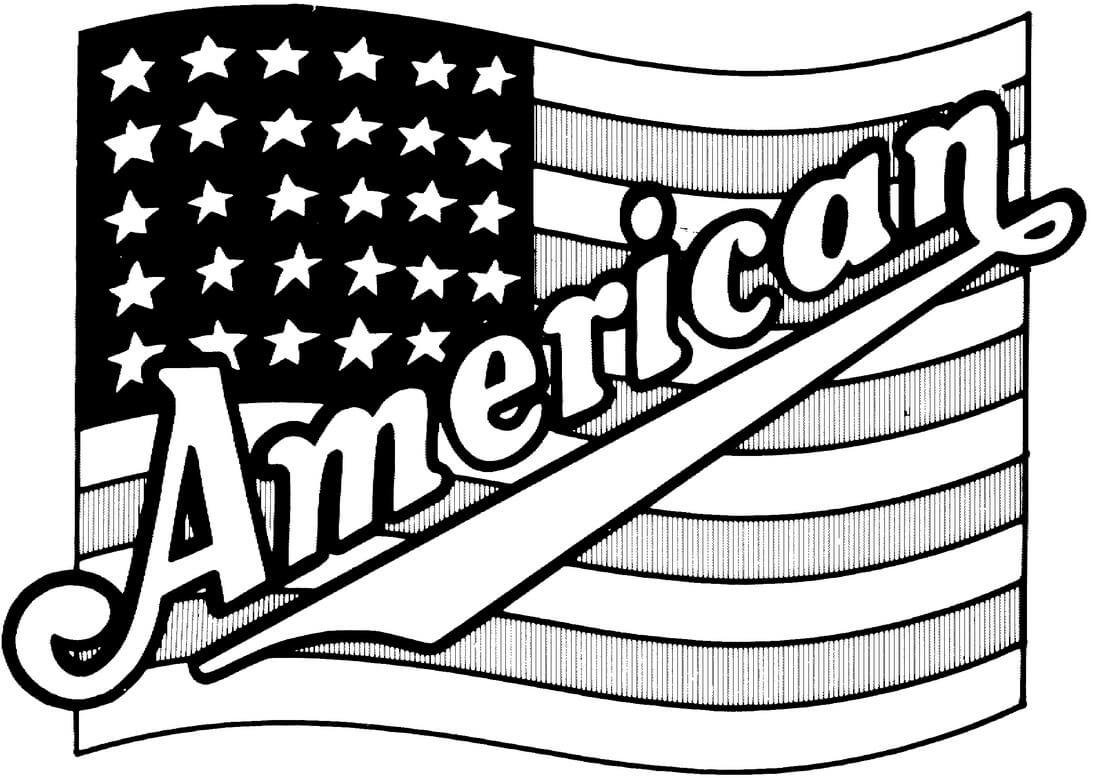 Bandeira Americana para colorir