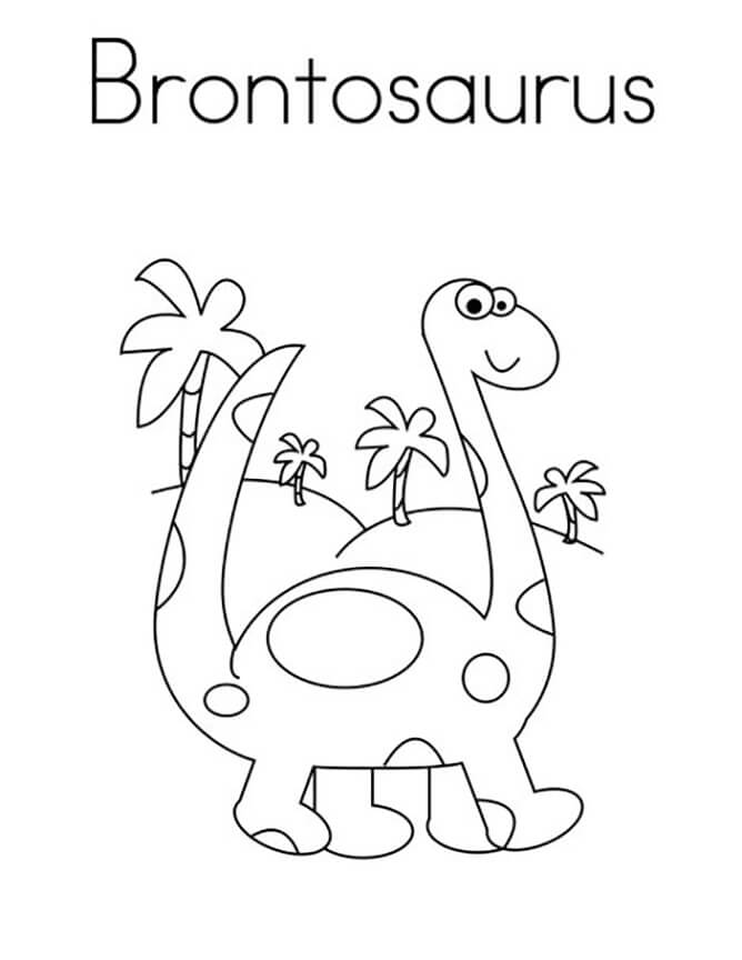 Desenhos de Bebê Brontossauro para colorir