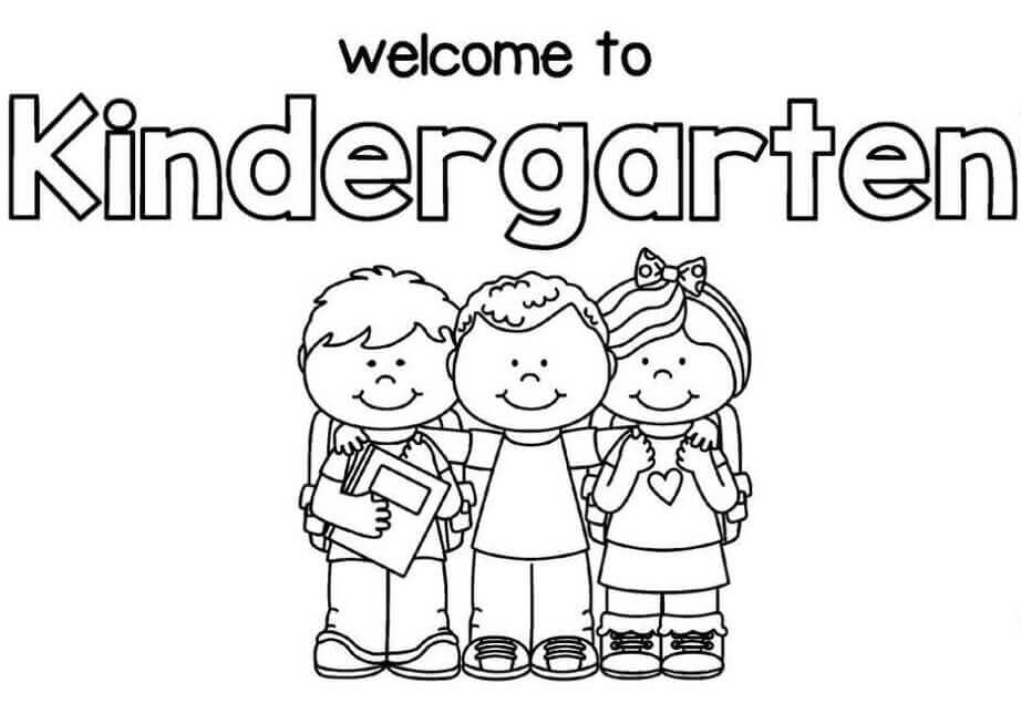 Desenhos de Bem-vindo ao Jardim de Infância 1 para colorir