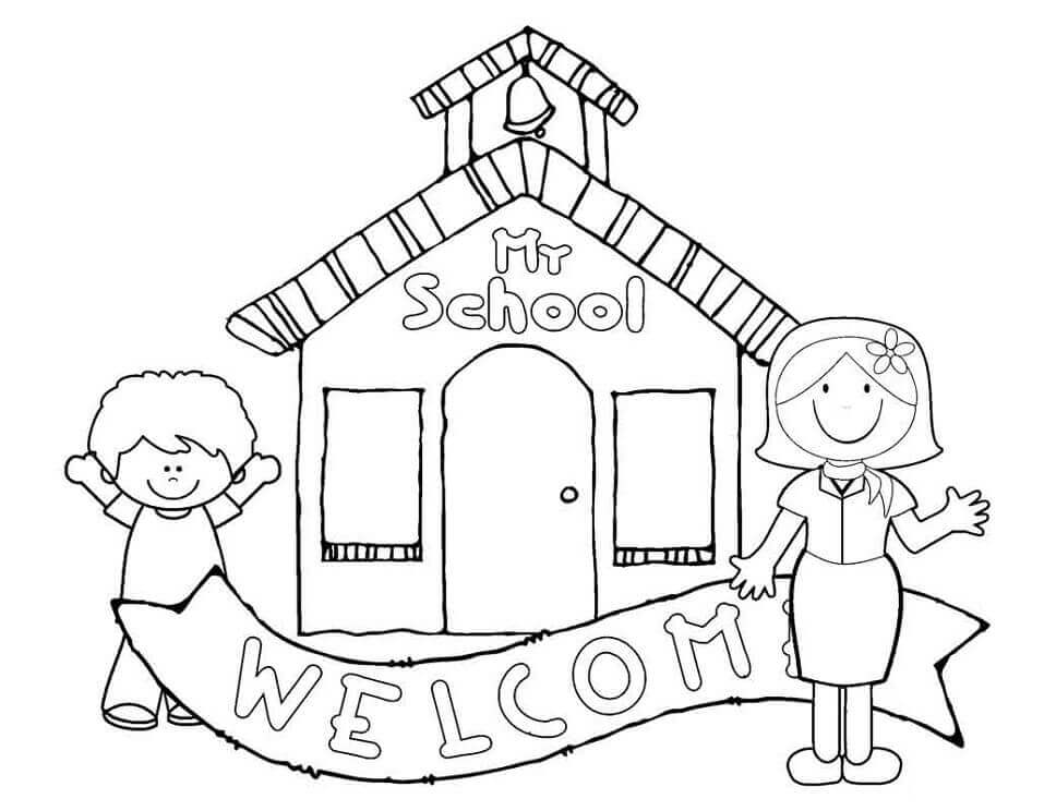 Desenhos de Bem-vindo ao Jardim de Infância 2 para colorir