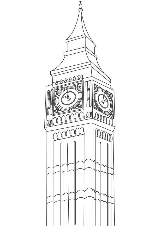 Desenhos de Big Ben para colorir