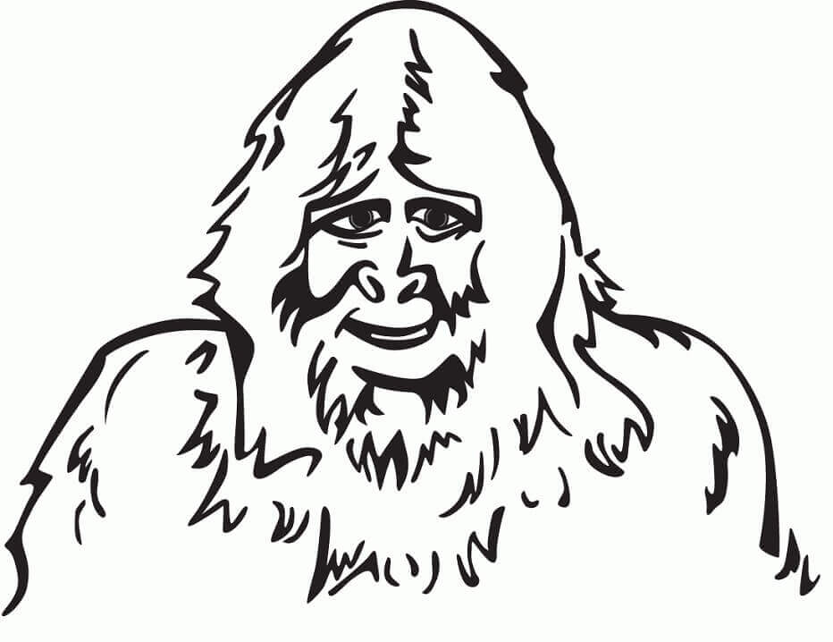 Desenhos de Bigfoot Sorrindo para colorir