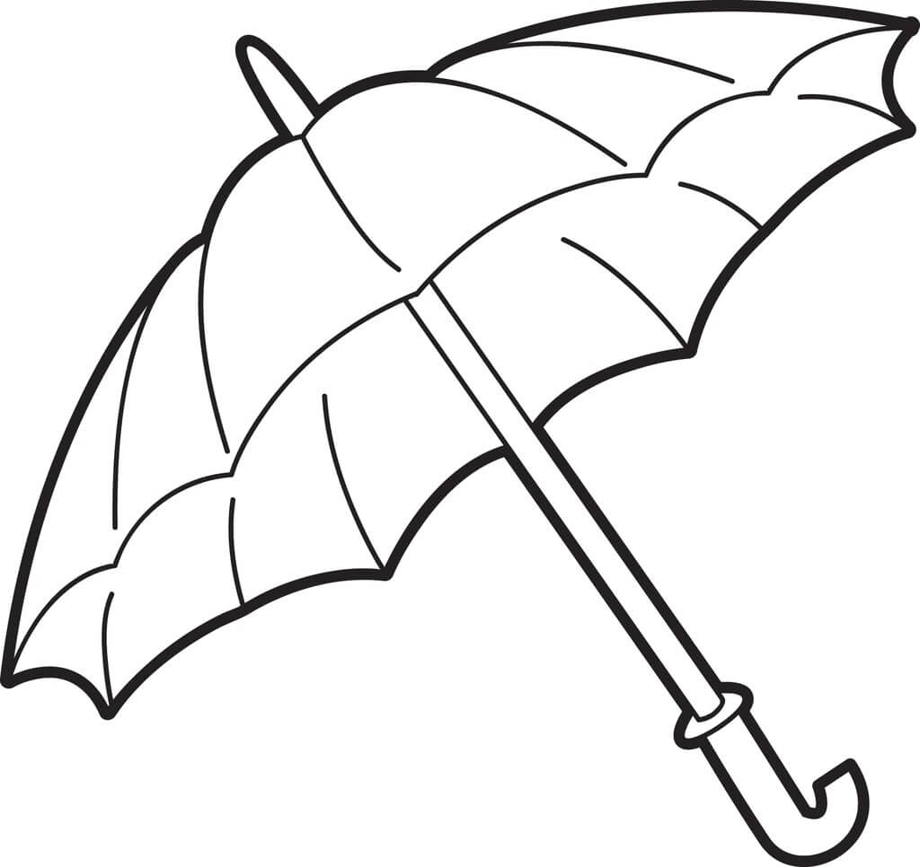 Bom Guarda-chuva para colorir