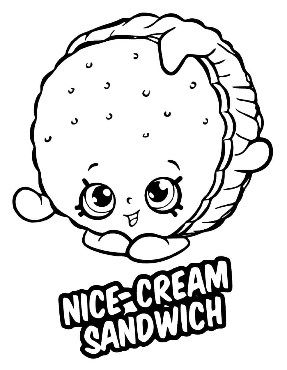 Desenhos de Bom Sanduíche de Creme de Compras para colorir