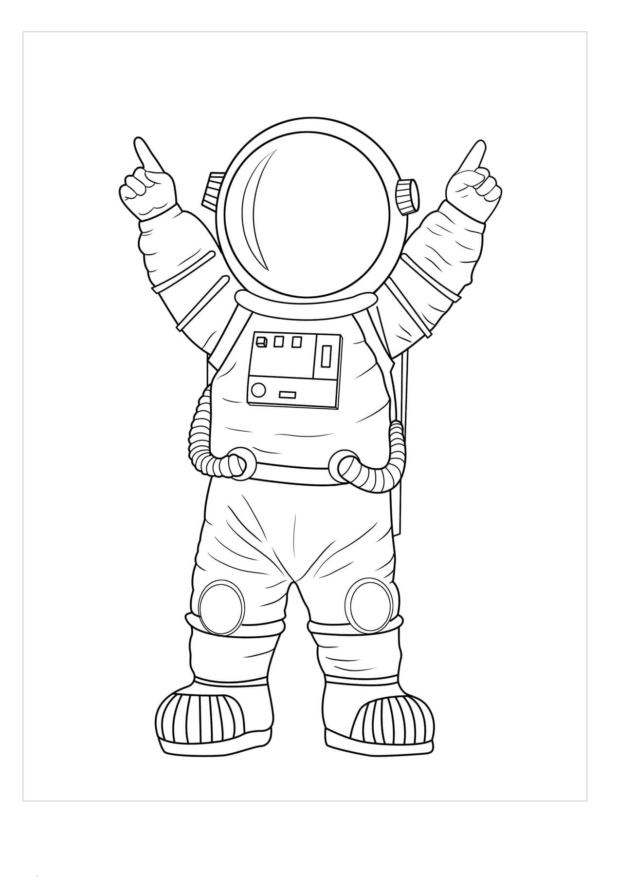 Bons Astronautas para colorir