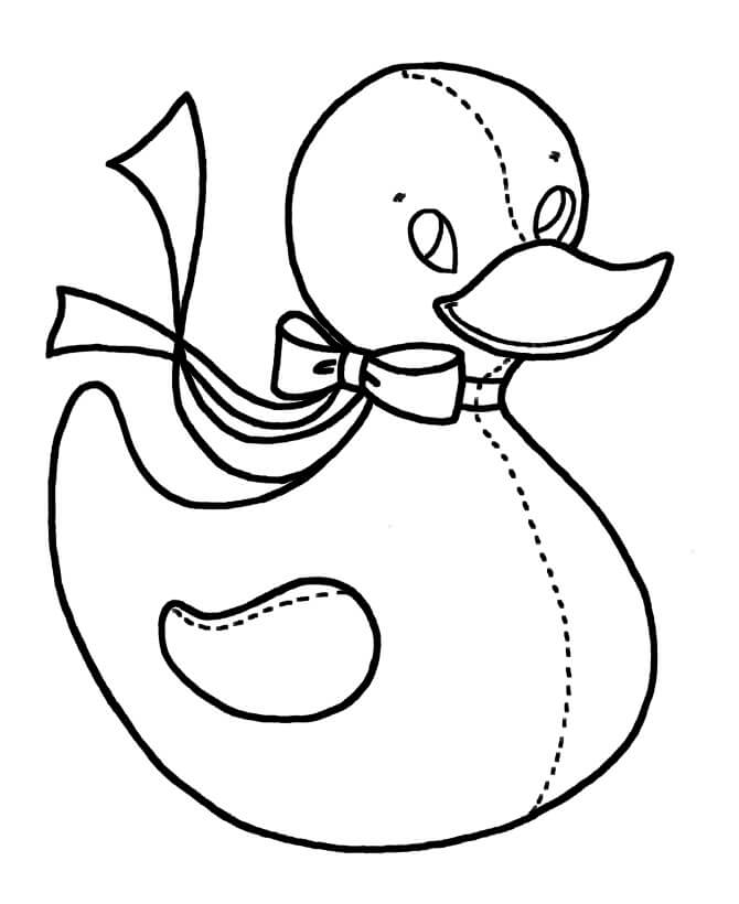 Desenhos de Brinquedo Fofo de Pato para colorir