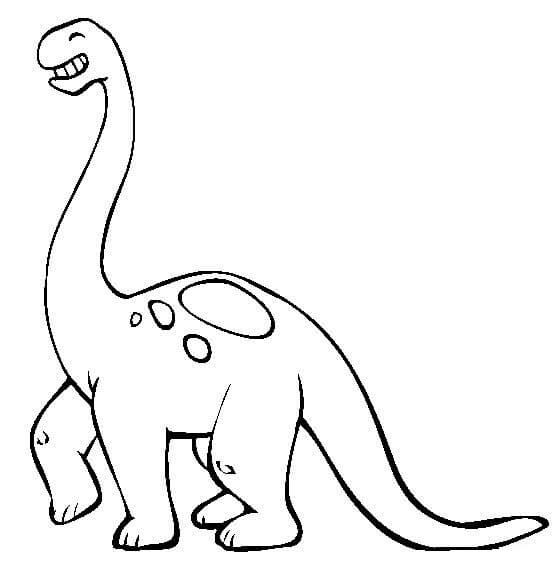 Brontossauro Engraçado para colorir