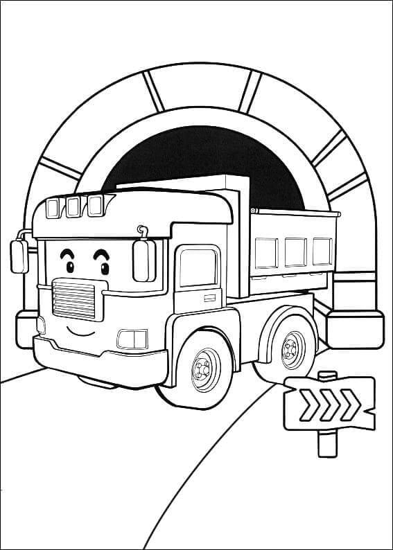 Desenhos de Caminhão Robocar Poli para colorir