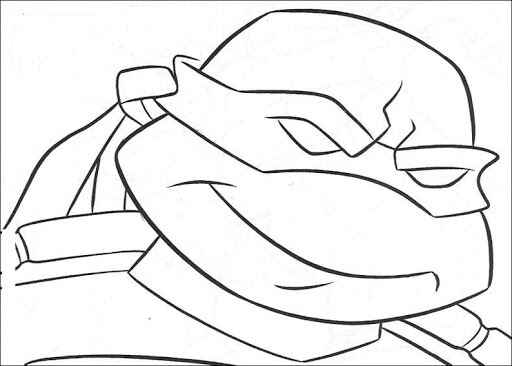 Cara de Tartarugas Ninja para colorir