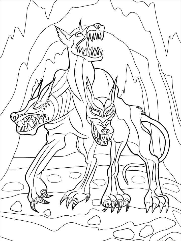 Desenhos de Cerberus do Inferno para colorir
