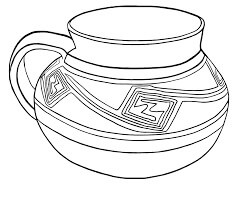 Desenhos de Chaleira de Cerâmica para colorir