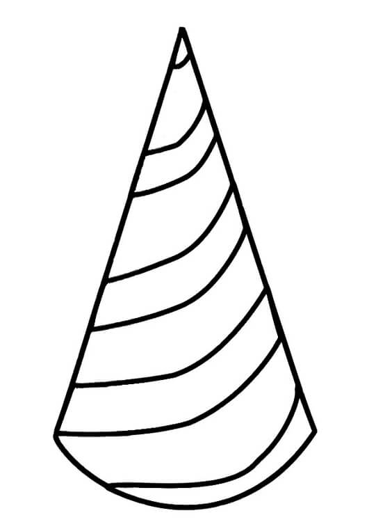 Desenhos de Chapéu Cônico para Aniversário para colorir
