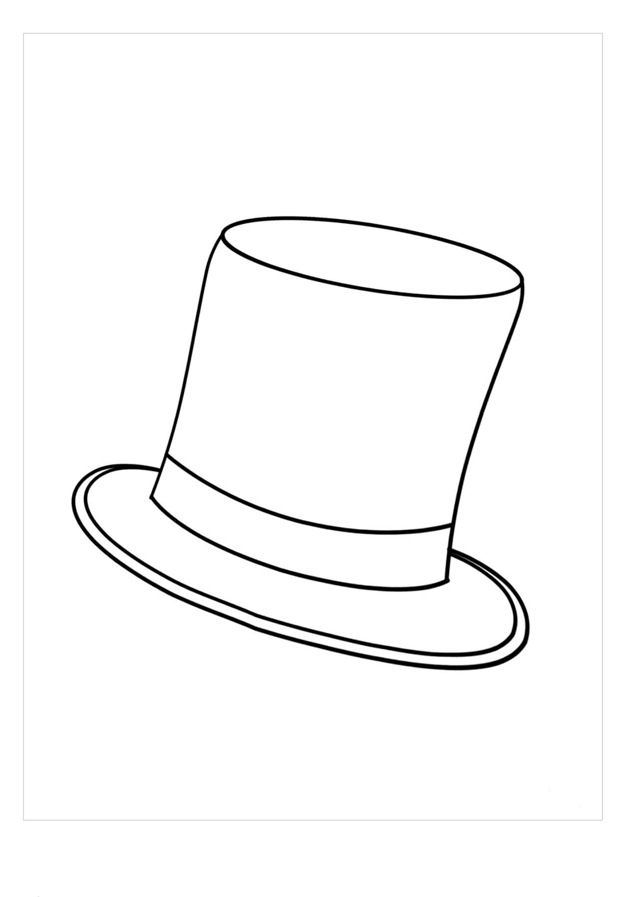 Chapéu de Cavalheiro para colorir