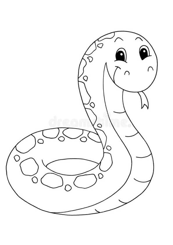 Desenhos de Cobra Feliz para colorir