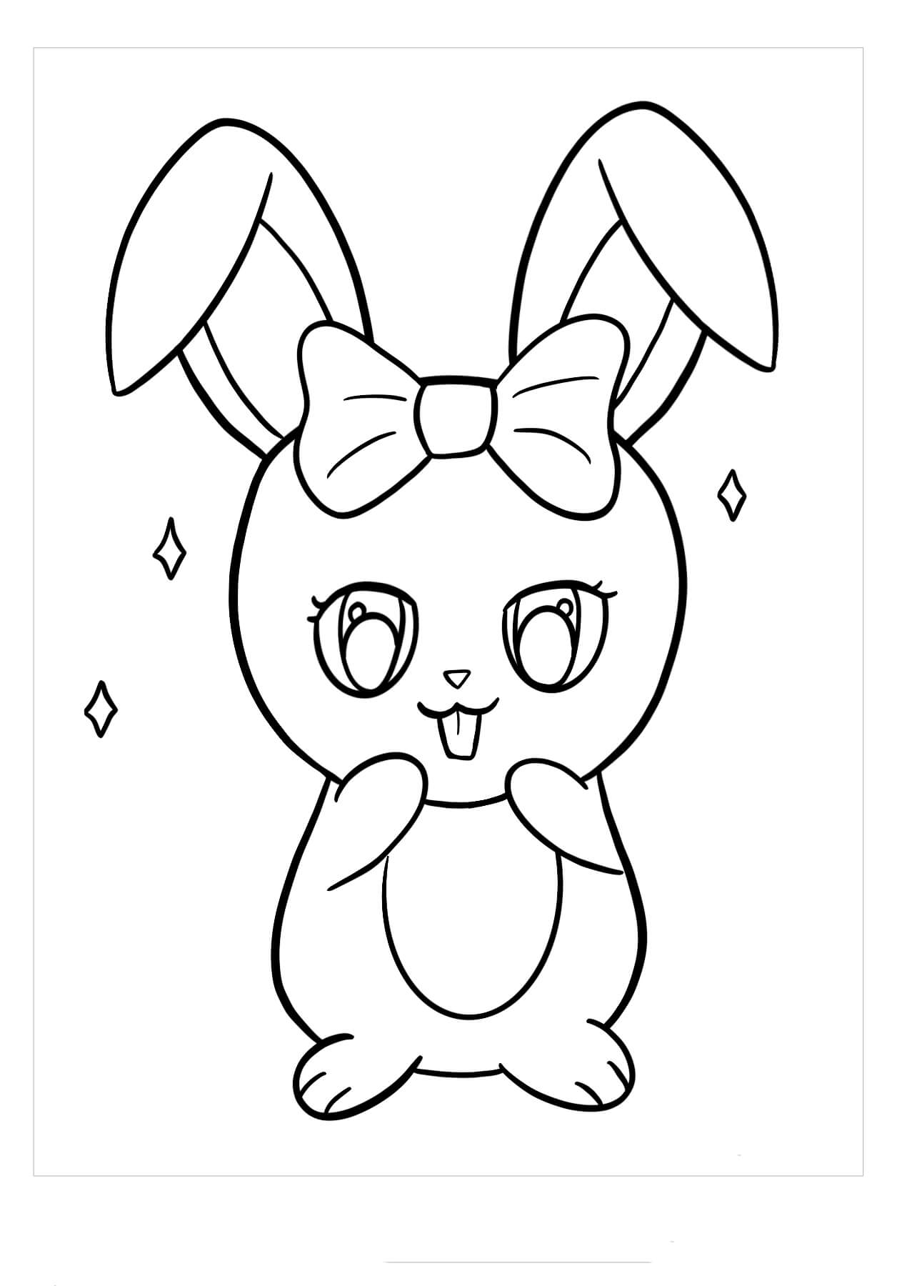 Desenhos de Coelhinho de Anime para colorir